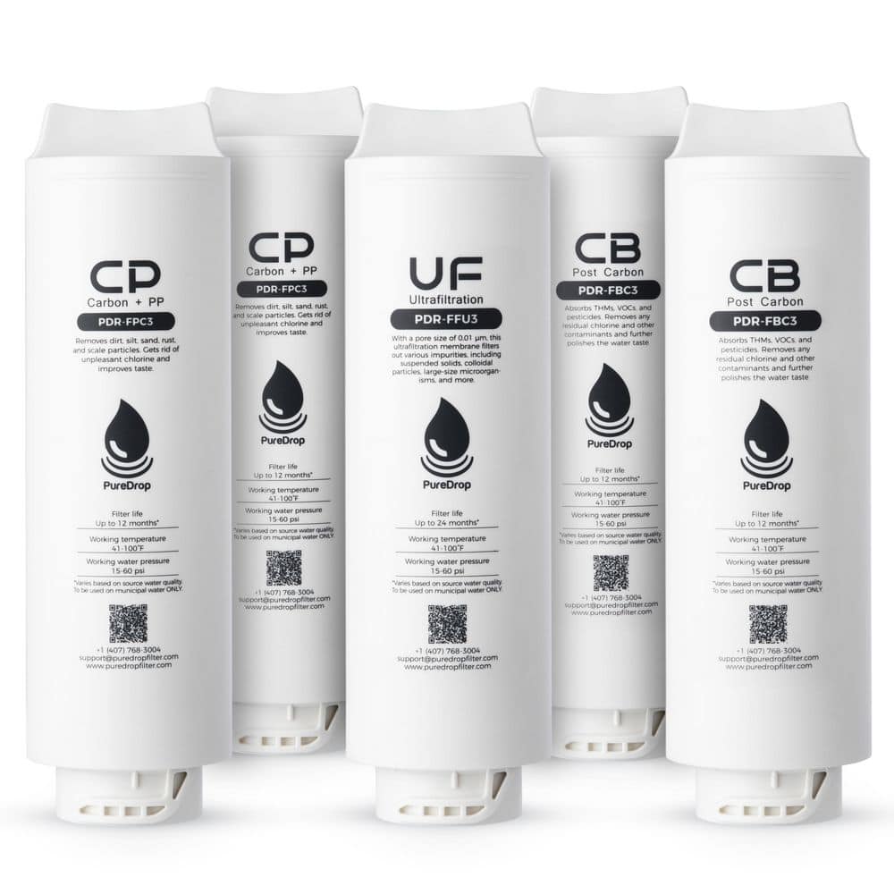 2-Year Replacement Filter Cartridges for PDR-3CUW Ultra-Filtration Under Sink Water Filter System price history on PriceWatchPro