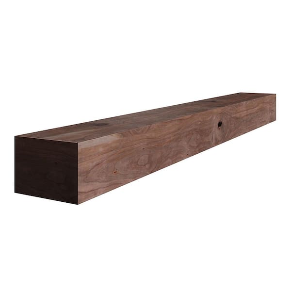 Ornamental Mouldings 7.25 in. D x 60 in. W x 5 in. H Unfinished Rustic Cherry Wood Cap-Shelf Mantel