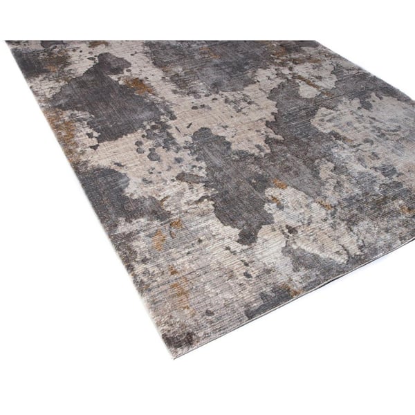 Montrose Cream/Grey 4 ft. x 6 ft. (3 ft. 6 in. x 5 ft. 6 in.) Abstract Contemporary Accent Rug