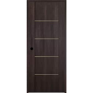 Vona 01 4H Gold 28 in. x 80 in. Right-Handed Solid Core Veralinga Oak Textured Wood Single Prehung Interior Door