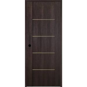 Vona 01 4H Gold 28 in. x 80 in. Right-Handed Solid Core Veralinga Oak Textured Wood Single Prehung Interior Door