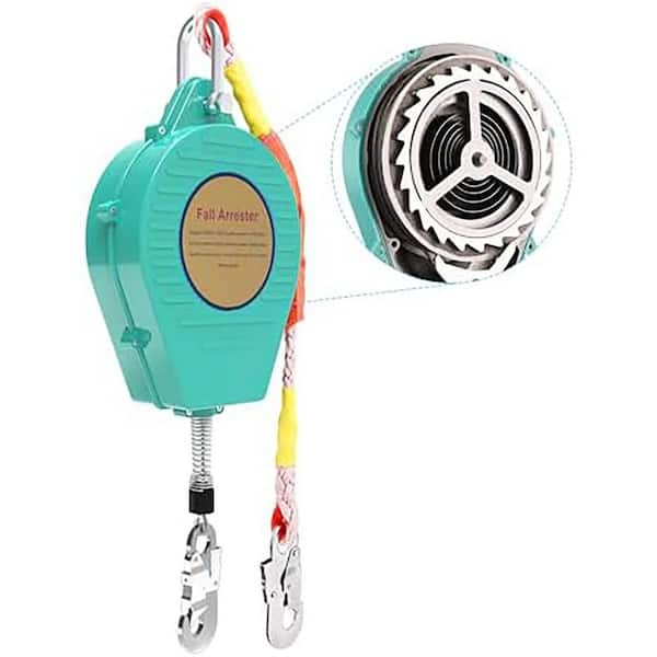 23 ft. Self Retracting Lifeline 330 lbs. Fall Arrester with Alloy Steel Hook and Steel Wire Rope for Enhanced Safety