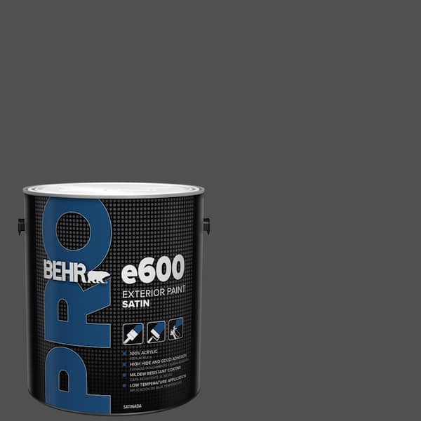 BEHR PRO 1 gal. #PPU26-01 Satin Black Satin Enamel Exterior Paint