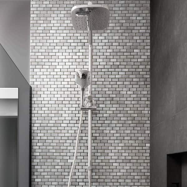 Hudson Subway Grey Eye 12 in. x 12 in. Porcelain Floor and Wall Mosaic Tile (10.0 sq. ft. /Case)