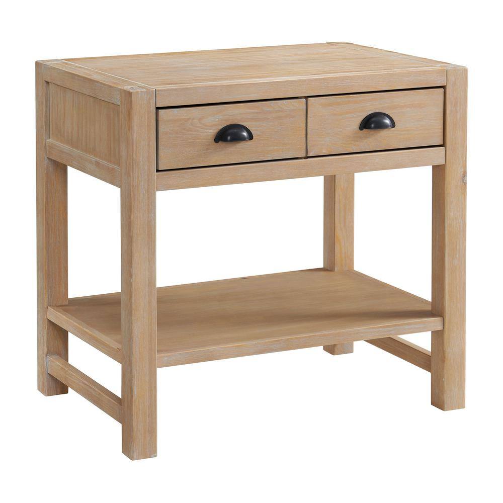 Arden Light Driftwood Solid Pine 5-Piece Bedroom Set with King Bed