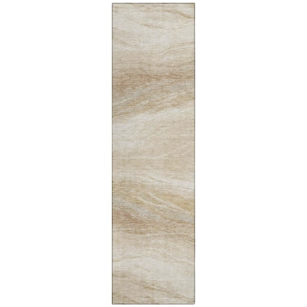 Chantille Machine Washable Indoor/Outdoor Abstract ACN3020 Ivory 2 ft. x 7 ft. Runner Rug