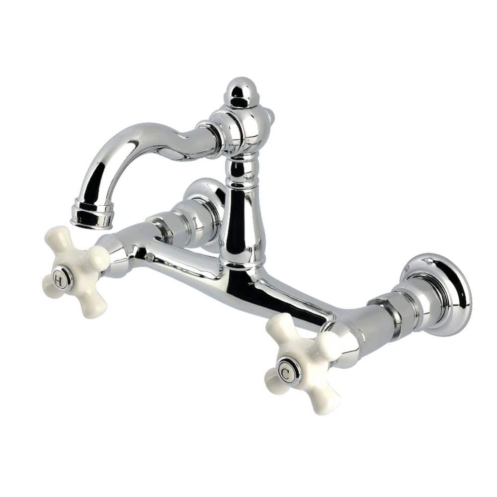 Vintage 2-Handle Wall-Mount Standard Kitchen Faucet in Polished Chrome price history on PriceWatchPro