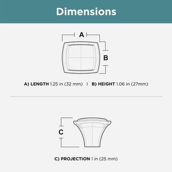 Step Edge 1-1/4 in. (32mm) Matte Black Cabinet Knob Step Edge 1-1/4 in. (32mm) Matte Black Cabinet Knob