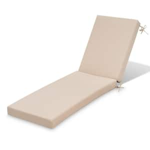 71.5 in. x 20.5 in. 1-Piece Outdoor Chaise lounge Cushion in Beige