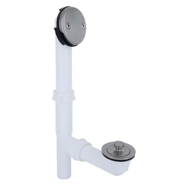 DANCO Twist and Turn Tub Drain Kit with Brushed Nickel Trim