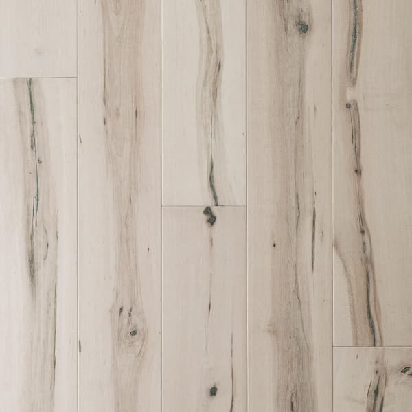 Malibu Wide Plank - Manhattan Maple 3/8 in. T x 6.5 in. W Click Lock Wire Brushed Engineered Hardwood Flooring (23.6 sq. ft./case)