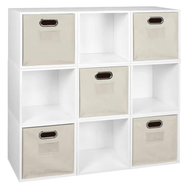 Regency 39 in. H x 39 in. W x 13 in. D White Wood 14-Cube Organizer