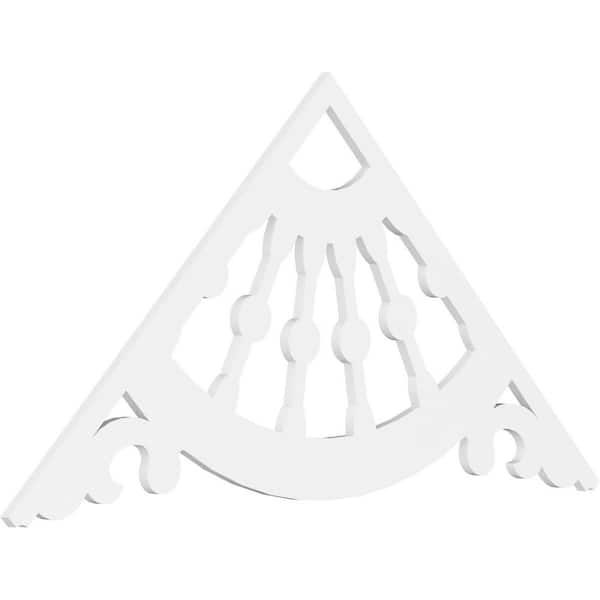 Ekena Millwork Wagon Wheel 1 in. D x 36 in. W x 72 in. L Signature Urethane Gable Pediment