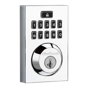 SmartCode 914 Zigbee 3.0 Contemporary Polished Chrome Single Cylinder Electronic Deadbolt Featuring SmartKey Security