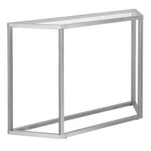 Levi 44 in. Silver Specialty Glass Console Table