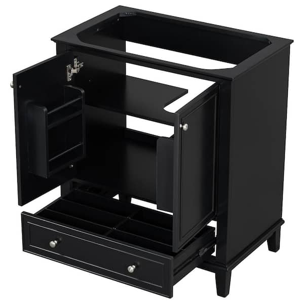 Nestfair 17.8 in. W x 29.5 in. D x 33.8 in. H Bath Vanity Cabinet without Top in Black