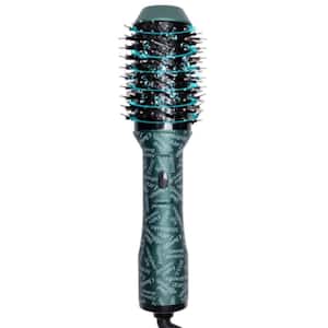4-in-1 Professional Hot Air Brush and Blow Dryer with Styler Volumizer in Green