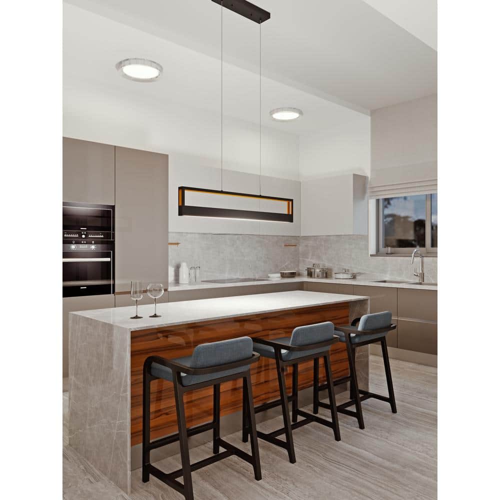 Echo Gold 45'' LED Linear Chandelier with Adjustable Cord