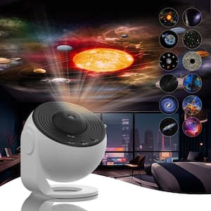 1920 x 1080 4K Star Projector and Planetarium Galaxy Night Light with 12 Replaceable Discs with 50 Lumens