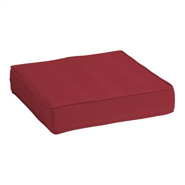 ARDEN SELECTIONS ProFoam 24 in. x 24 in. Outdoor Deep Seat Caliente Red Cushion