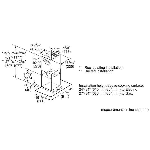 Bosch Benchmark Benchmark Series 36 in. External Wall Mount Range