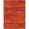 Nourison Essentials Red 8 ft. x 10 ft. Geometric Contemporary Indoor/Outdoor Area Rug 151247
