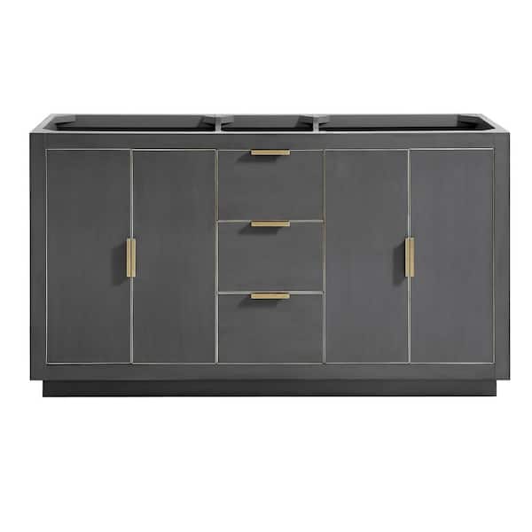 Avanity Austen 60 in. Bath Vanity Cabinet without Top in Twilight Gray with Gold Trim