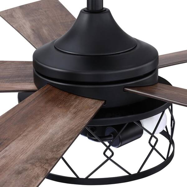 matrix decor 52 in. Farmhouse Indoor Black Downrod Mounted 5