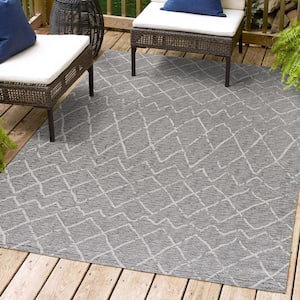 Nevis Palm Frond Navy/Ivory 3 ft. x 5 ft. Indoor/Outdoor Area Rug