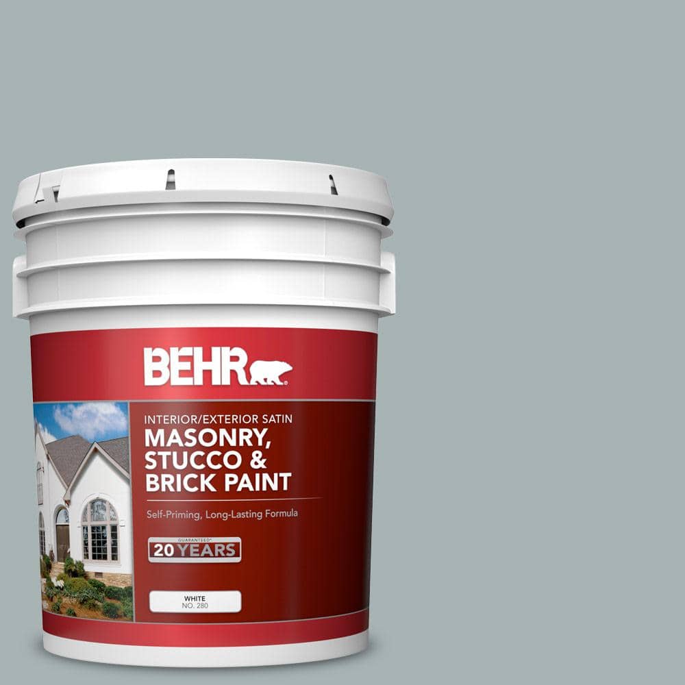 5 gal. #730F-4 Flint Smoke Satin Interior/Exterior Masonry, Stucco and Bric