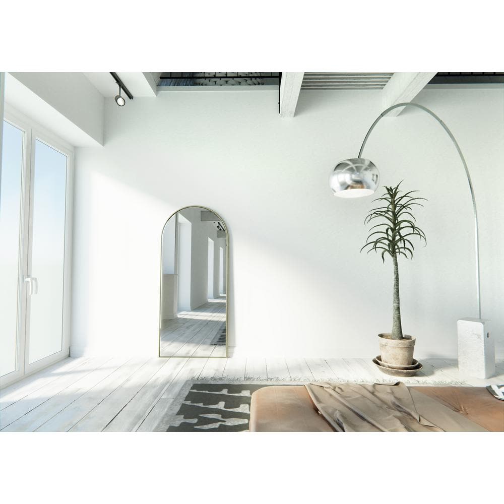 Elegant Kira 67"x30" Full-Length Bronze Wood Leaner Mirror