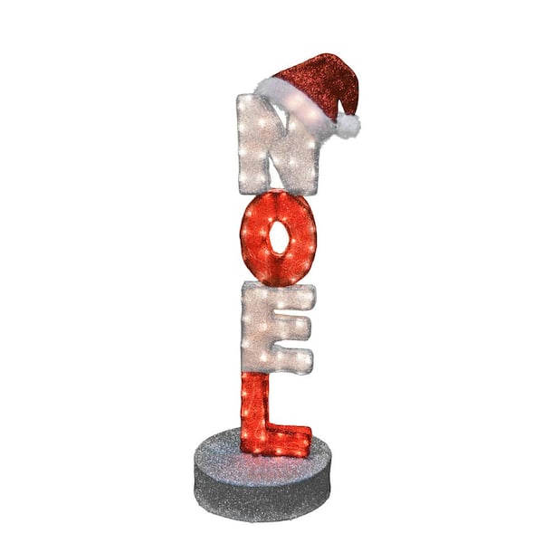 Candy Cane Lane 42 in. Pre-Lit 2D Rotating Yard Decor Noel