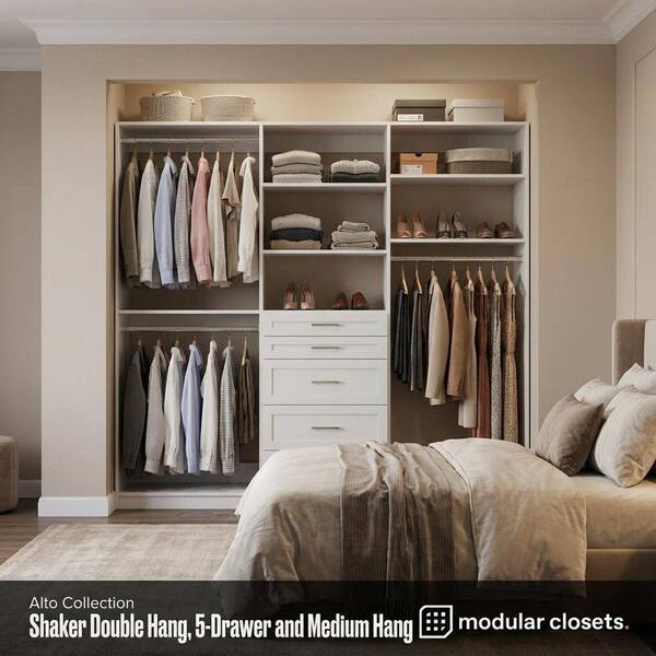 MODULAR CLOSETS Alto Collection 70.5 in. W White Wall Mounted