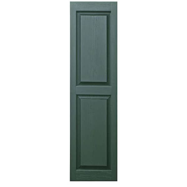 14.5 in. W x 62.5 in. H Polypropylene Pine Raised Panel Exterior Shutters