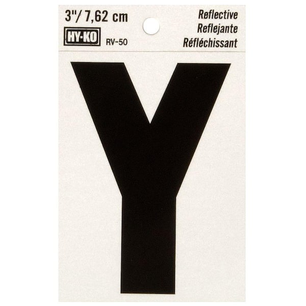 HY-KO 3 in. Vinyl Self-Adhesive Letter Y