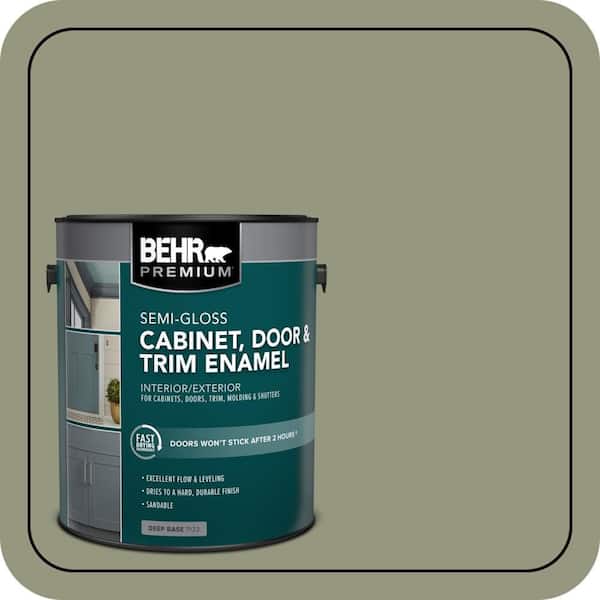 1 gal. #S380-5 Milkweed Pod Semi-Gloss Enamel Interior/Exterior Cabinet, Door & Trim Paint