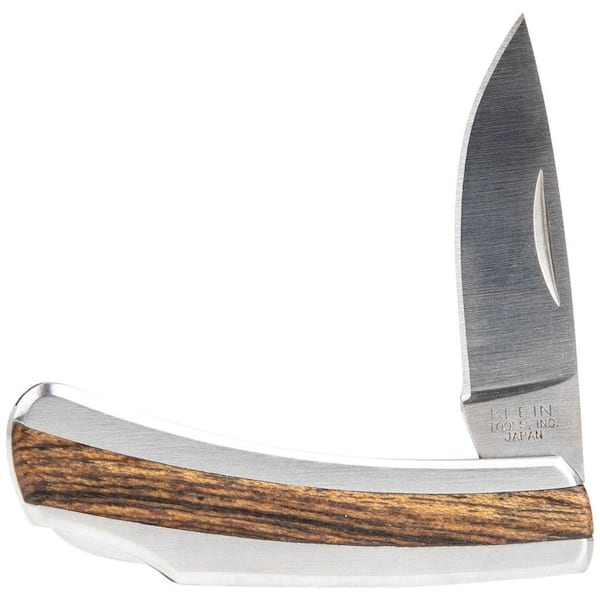 1.625 in. Stainless Steel Drop Point Straight Edge Folding Knife with Lockable Blade