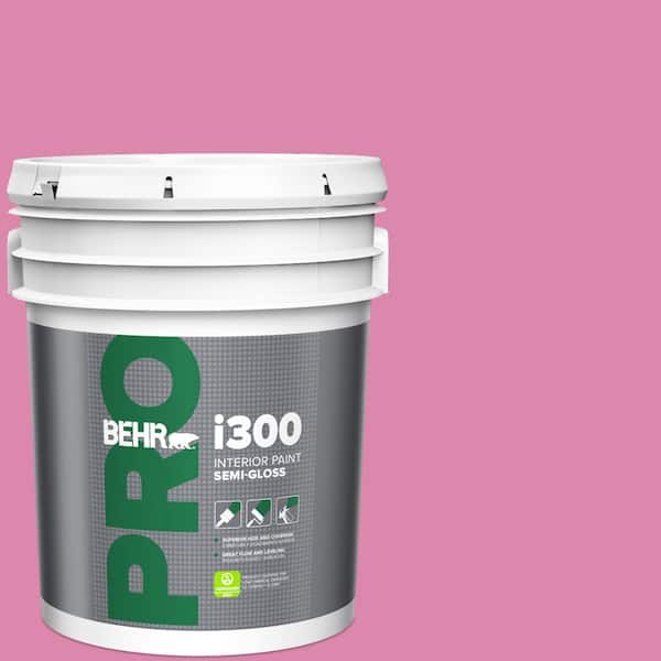 BEHR PRO 5 gal. #100B-5 Springtime Bloom Semi-Gloss Interior Paint