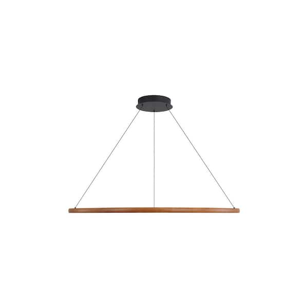 Veritas 1-Light Dimmable Integrated LED Driftwood Chandelier for Bedroom, Foyer, Hall, Kitchen, Living, Dining