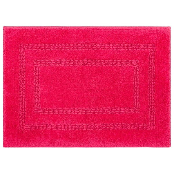 Mohawk Home Cotton Reversible Fiesta Pink 21 in. x 34 in. Pink Cotton Machine Washable Bath Mat
