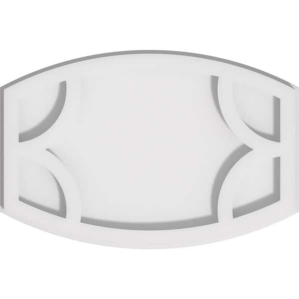 Ekena Millwork 1 in. P X 12 in. W X 8 in. H Kailey Architectural Grade PVC Contemporary Ceiling Medallion