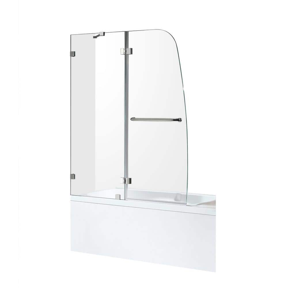 Pacific 48" x 58" Frameless Hinged Tub Door in Polished Chrome