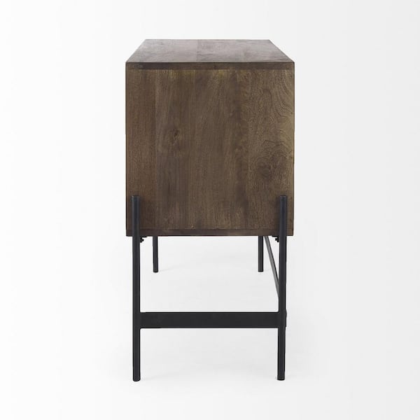 HomeRoots Charlie Dark Brown Wood 16 in. Sideboard