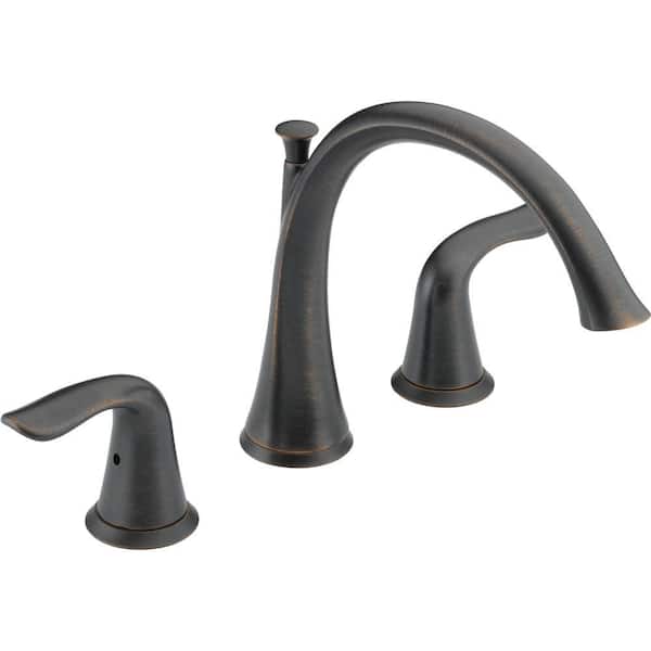 Delta Lahara 2-Handle Deck-Mount Roman Tub Faucet Trim Kit Only in