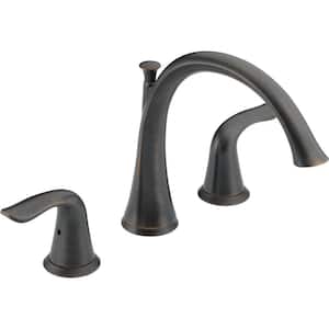 Lahara 2-Handle Deck-Mount Roman Tub Faucet Trim Kit Only in Venetian Bronze (Valve Not Included)