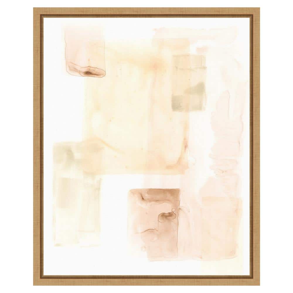 June Erica Vess Liquid Chiffon II Abstract Canvas Art with Maple Frame