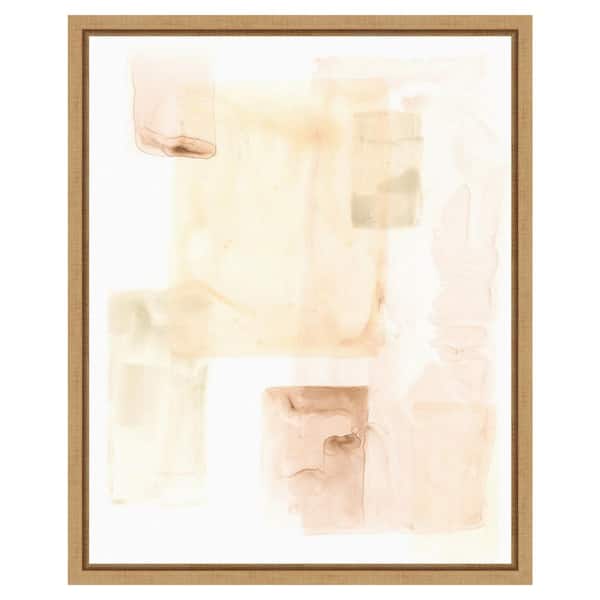 Amanti Art Liquid Chiffon II by June Erica Vess 16 in. W x 20 in. H. Canvas Wall Art Print Framed in Brown