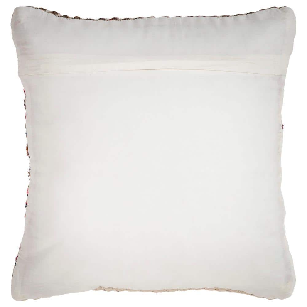 Multicolor Chevron Woven Square Throw Pillow 18"