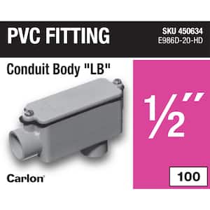 1/2 in. Sch. 40 and 80 PVC Type-LB Conduit Body