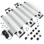 12 in. LED 6000K Black Under Cabinet Lighting, Dimmable Hand Wave Activated (6-Pack)